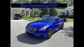 Infiniti G37 coupe wrapped in Berry blue by Cheetahwrap