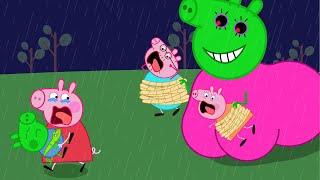 Peppa Pig vs Zombies at the City Please Help?  Peppa Pig Funny Animation