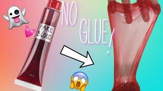 NO GLUE FAKE BLOOD SLIME Halloween Special  diySatisfying