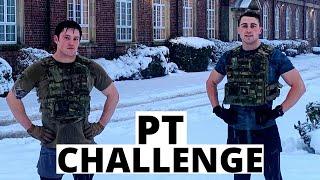 Army Officers do PT Challenge