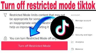 How to turn off restricted mode tiktok tiktok setting restricted mode kaise band kre tarika