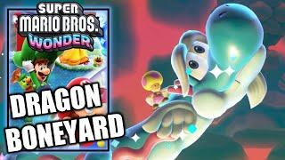 Super Mario Bros Wonder - Dragon Boneyard - 100% All Wonder Seeds Flower Coins & Flag