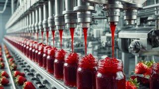 How Strawberry Jam Is Made In Factory  Strawberry Jam Factory Process