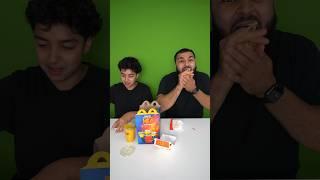 CHICKEN NUGGET HAPPY MEAL Bottle Flip Food Challenge