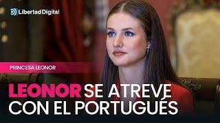 Leonor pronuncia unas palabras en portugués en su primer viaje internacional en solitario