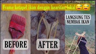 Membuat Frame Ketapel ikan Low Budget dari Kuas Cet Bekas