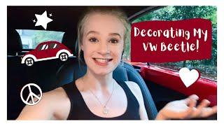 DECORATE MY CAR WITH ME 2020 vw beetle convertible car tour