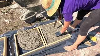 Fixing Leak Fighting with Hornets and Making DIY Concrete Caps for Stone Wall