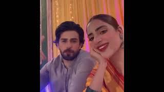 Saboor Aly and Ali Ansari enjoying at Minal and Ahsan shaadi #shorts