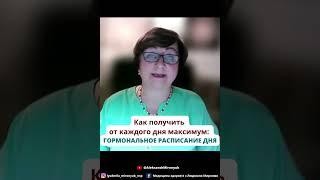 Как получить максимум от каждого дня. Гормональное расписание дня  #short