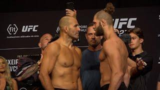 Glover Teixeira vs. Jiri Prochazka UFC 275 Weigh-In Staredown - MMA Fighting