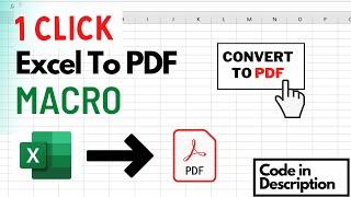 1 Click Excel VBA Button To Covert Selected Range into PDF
