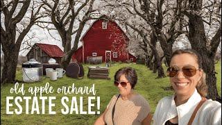 Estate Sale SHOP WITH US at an Old Apple Orchard Lets Go Vintage Home Decor Hunting