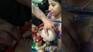 Indian Mom Breast feeding beautiful for her child at Mundan #breastfeeding #breastmilk #mom #momlife
