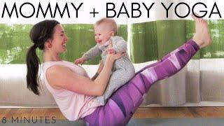 8 Minute Mommy + Baby Yoga Workout  Fit Mama Real Food