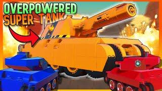 2v1 Tiny Tanks VS OVERPOWERED SUPER TANK