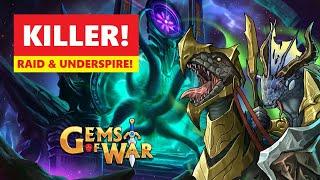 Gems Of War Raid Boss & Underspire KILLER SKULL Fast Best Teams