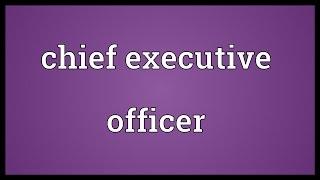 Chief executive officer Meaning