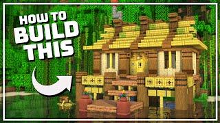 How to Build a Bamboo Starter House  Minecraft 1.20 Tutorial