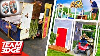 $0 vs $5000 Tiny House Challenge *this one is surprising*