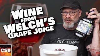 Turn WELCHS into WINE - Easy Grape Juice Wine Recipe tldr cut