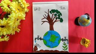 part 65 #save tree drawing #Earth day easy drawing2024#environment day easy drawing