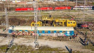 Derailed wagon at Sofia central station  Дерайлирал вагон на Централна гара София