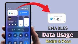 Data Usage Notification Bar In Redmi  Data Usage Show On Status Bar  data use show on screen