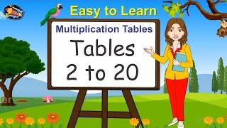 Tables 2 to 20  Times Tables  Multiplication Tables  Maths Tables