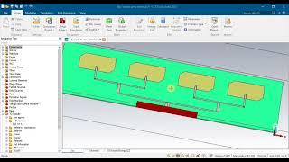 15dbi gain 1x4 circular polarized patch array antenna at 2 45ghz using CST