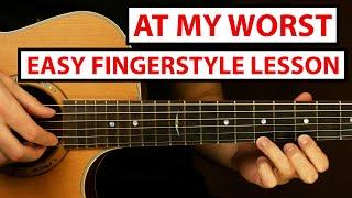 At My Worst - Pink Sweat$  Fingerstyle Guitar Lesson Tutorial How to Play Fingerstyle