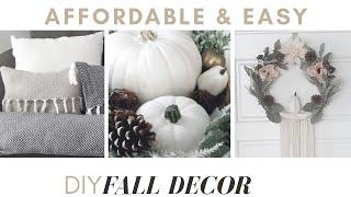 EASY + AFFORDABLE DIY FALL DECOR  DOLLAR TREE & THRIFTED  FALL 2020