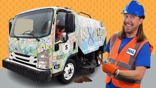 Street Sweeper for Kids  Awesome Vehicles for Children  Handyman Hal Street Sweeping