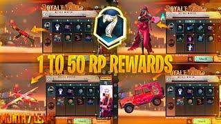 M7 ROYAL PASS PUBG  1 TO 50 RP REWARDS  MONTH 7 ROYAL PASS PUBG MOBILEBGMI M7 ROYAL PASS PUBG