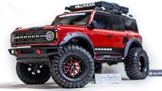 Traxxas TRX4 Bronco 2021 Upgrades H-Tech Metal Front and Rear Bumper Rock Slider Roof Rack Fender