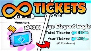 The BEST METHOD To Get INFINITE MILLIONAIRE TICKETS In PET SIMULATOR 99