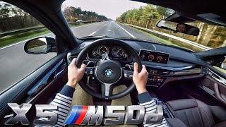 BMW X5 M50d TOP SPEED POV on AutoBahn