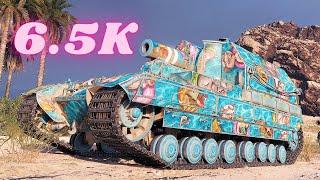 Conqueror Gun Carriage 6.5K Damage Arty World of Tanks  WoT Replays tank battle