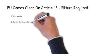 EU Comes Clean On Article 13 - Filters Required