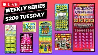 WEEKLY SERIES $200 TUESDAYSCRATCHING LOTTERY TICKETS FROM MULTIPLE STATES DURING MY LIVESTREAM