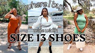 Where I buy WIDE WIDTH LARGE SIZE Womens shoes  Trendy Cute Size 13 shoes