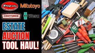 Estate Sale Auction Tool Haul. Snap-on Mitutoyo Nicholson Wera and more