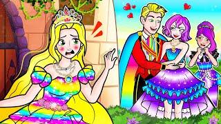 paper dolls Poor Rapunzel Become Rich Princess and Sinister Family  Rapunzel Family 놀이 종이