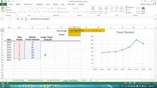 Operations Management using Excel Forecasting Video 44 Linear Trend Model