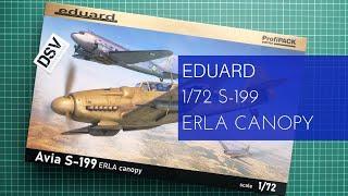 Eduard 172 Avia S-199 Erla Canopy Profipack 70152 Review
