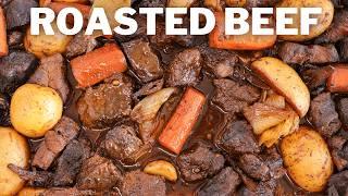 Roasted Beef Chunks Recipe  How to Make Roasted Beef Cubes
