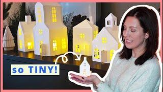 A very last minute paper Christmas Village DIY papercraft project