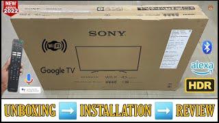 SONY KD-43W880K 2022  43 Inch Full Hd HDR Smart Google Tv Unboxing And Review  Complete Demo