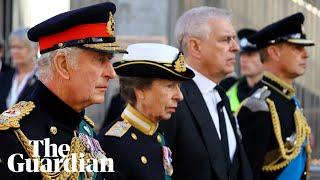 Royal family walk behind Queens coffin in Edinburgh procession