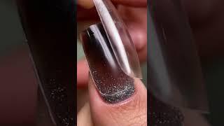 15 min DIY BLACK POLYGEL nails 